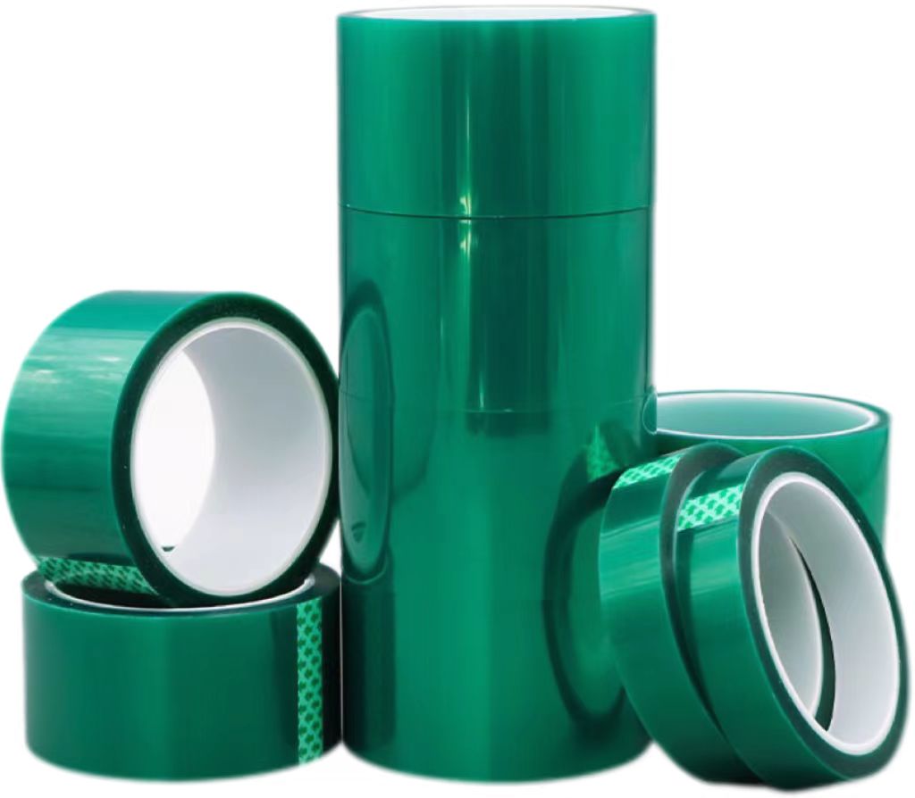 Polyester (PET) green high-temperature tape for powder coating and spray masking, supplied by Songyang New Material